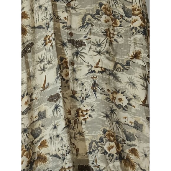 Tommy Bahama Hawaiian Silk Shirt Mens L  Island Native - Picture 5 of 6